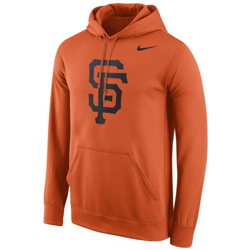 San Francisco Giants Nike Logo Performance Pullover Orange MLB Hoodie - Click Image to Close